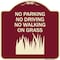 Signmission No Parking Driving or Walking on Grass Heavy-Gauge Aluminum Sign, 18" x 18", BU-1818-23626 A-DES-BU-1818-23626 - alternate 1
